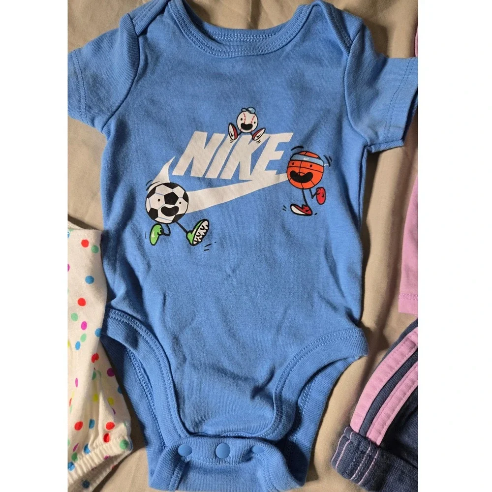 Nike Adidas Champion Baby Girl 0-3M 5Piece Activewear Bundle Romper Bodysuit Set